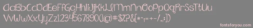 Kgfallingslowly Font – Pink Fonts on Gray Background