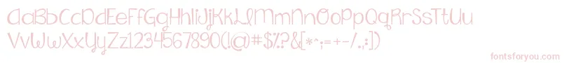 Kgfallingslowly Font – Pink Fonts on White Background