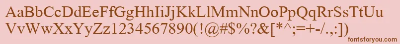 GrecoRecutSsi Font – Brown Fonts on Pink Background