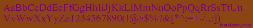 GrecoRecutSsi Font – Purple Fonts on Brown Background