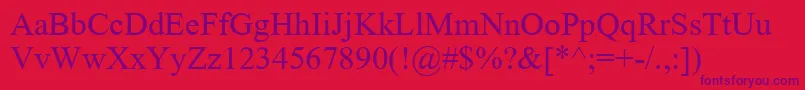 GrecoRecutSsi Font – Purple Fonts on Red Background