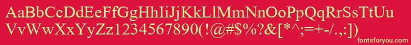GrecoRecutSsi Font – Yellow Fonts on Red Background