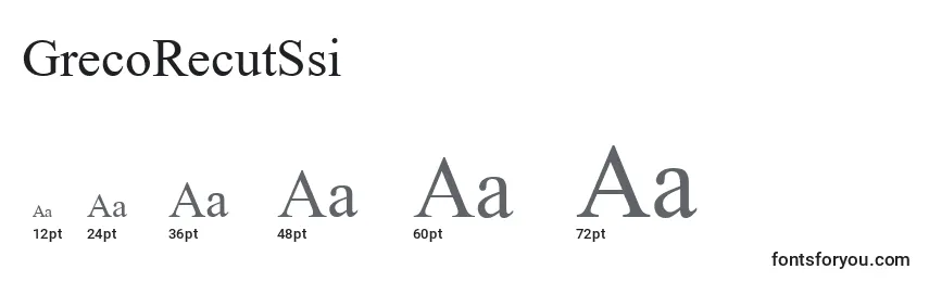 Размеры шрифта GrecoRecutSsi
