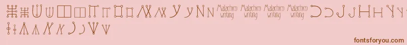 Malachimwriting Font – Brown Fonts on Pink Background