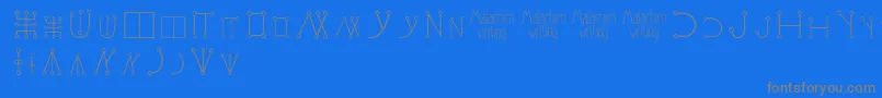 Saiba mais sobre a fonte Malachimwriting Fonte Malachimwriting – fontes cinzas em um fundo azul