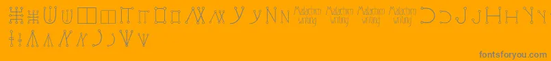 Шрифт Malachimwriting – серые шрифты на оранжевом фоне