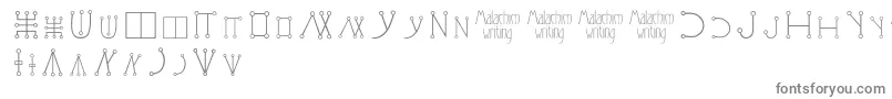 Malachimwriting Font – Gray Fonts on White Background