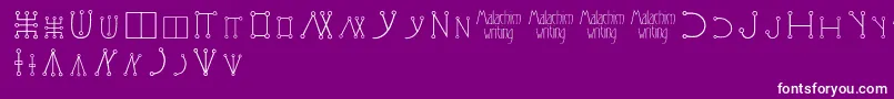 Malachimwriting Font – White Fonts on Purple Background