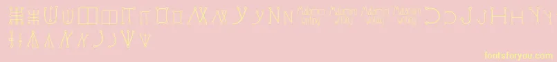 Malachimwriting Font – Yellow Fonts on Pink Background