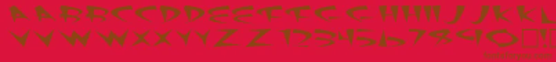 Police Fatsushi – polices brunes sur fond rouge