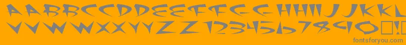 Więcej informacji o czcionce Fatsushi Czcionka Fatsushi – szare czcionki na pomarańczowym tle