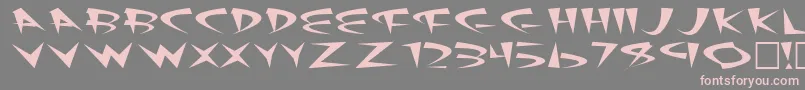 Czcionka Fatsushi – różowe czcionki na szarym tle
