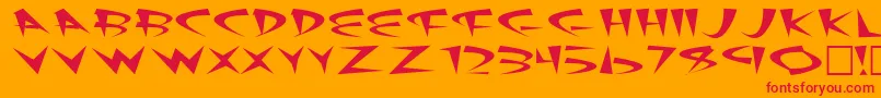 fuente Fatsushi – Fuentes Rojas Sobre Fondo Naranja