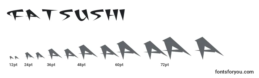 Размеры шрифта Fatsushi