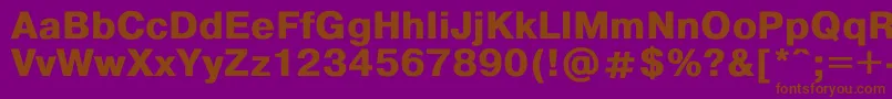 HelvdlBold Font – Brown Fonts on Purple Background