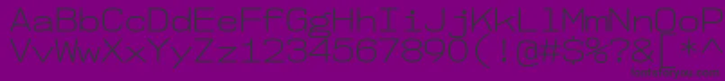 Nk57MonospaceSeLt-fontti – mustat fontit violetilla taustalla