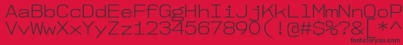 Nk57MonospaceSeLt Font – Black Fonts on Red Background