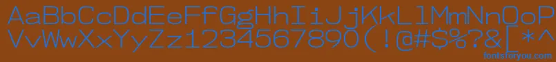 Nk57MonospaceSeLt Font – Blue Fonts on Brown Background