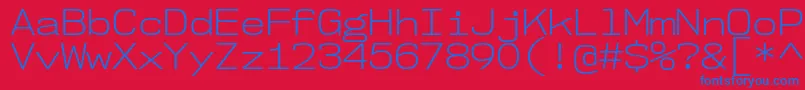 Nk57MonospaceSeLt Font – Blue Fonts on Red Background