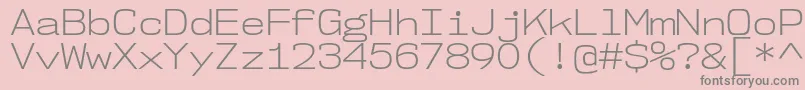 Nk57MonospaceSeLt-Schriftart – Graue Schriften auf rosa Hintergrund