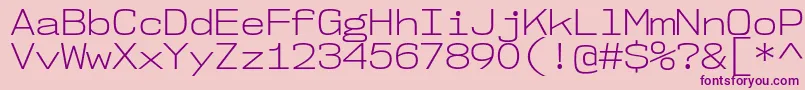 Nk57MonospaceSeLt Font – Purple Fonts on Pink Background