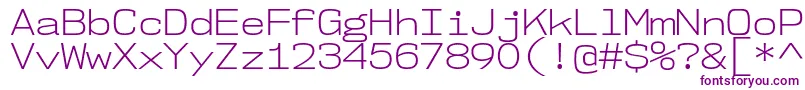 Nk57MonospaceSeLt-Schriftart – Violette Schriften auf weißem Hintergrund