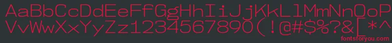 Nk57MonospaceSeLt Font – Red Fonts on Black Background