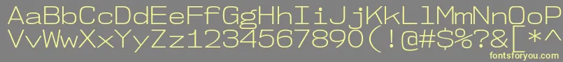 Nk57MonospaceSeLt Font – Yellow Fonts on Gray Background