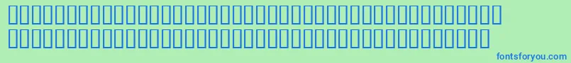 LinotypemaralBold Font – Blue Fonts on Green Background