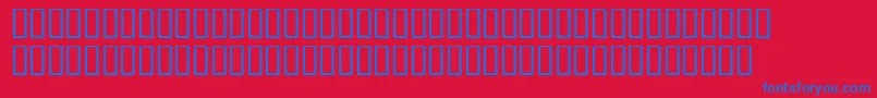 LinotypemaralBold-Schriftart – Blaue Schriften auf rotem Hintergrund