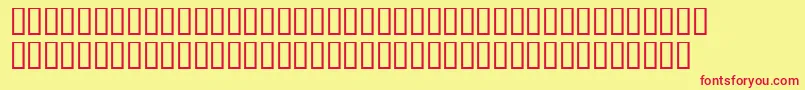 Fonte LinotypemaralBold – fontes vermelhas em um fundo amarelo