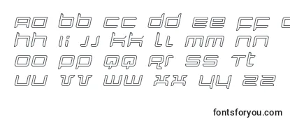 QuarxOutlineItalic Font