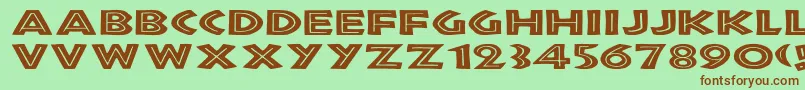 TribecaEx Font – Brown Fonts on Green Background