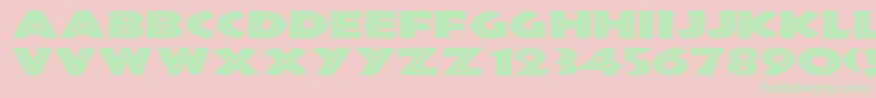 TribecaEx Font – Green Fonts on Pink Background