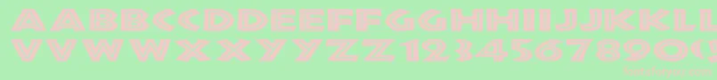 TribecaEx Font – Pink Fonts on Green Background