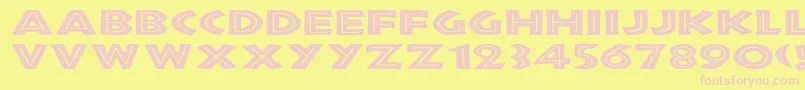 TribecaEx Font – Pink Fonts on Yellow Background