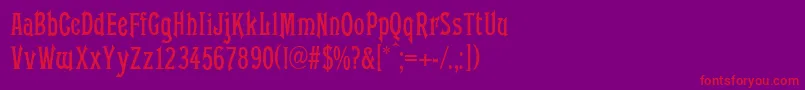 Conkordia Font – Red Fonts on Purple Background