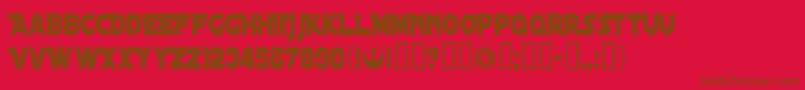 DistantGalaxyCondensed Font – Brown Fonts on Red Background