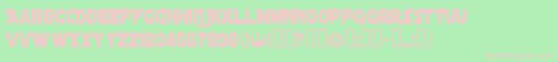 DistantGalaxyCondensed Font – Pink Fonts on Green Background