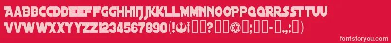DistantGalaxyCondensed Font – Pink Fonts on Red Background