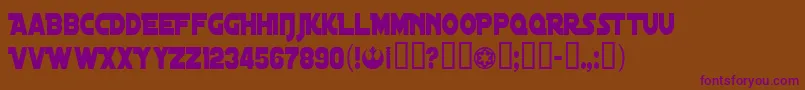 DistantGalaxyCondensed Font – Purple Fonts on Brown Background
