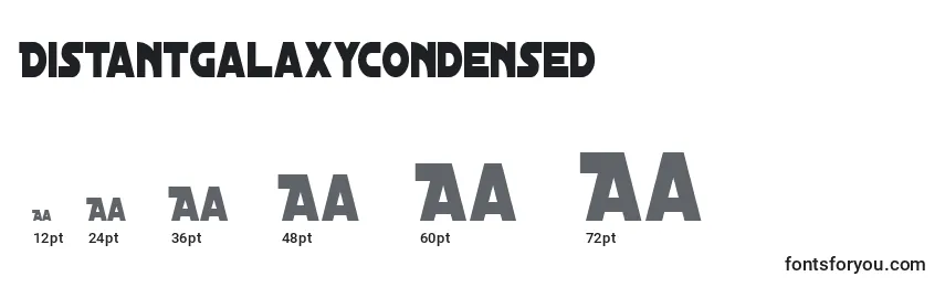 DistantGalaxyCondensed Font Sizes