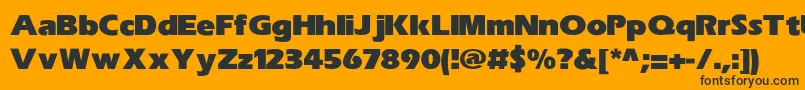 ErasUltrablkHeavy Font – Black Fonts on Orange Background