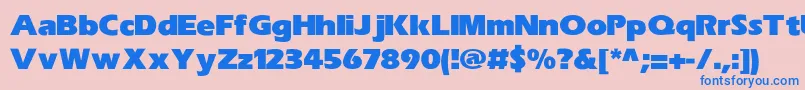 ErasUltrablkHeavy Font – Blue Fonts on Pink Background