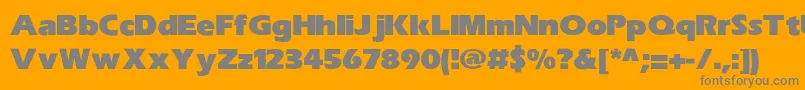 ErasUltrablkHeavy-Schriftart – Graue Schriften auf orangefarbenem Hintergrund