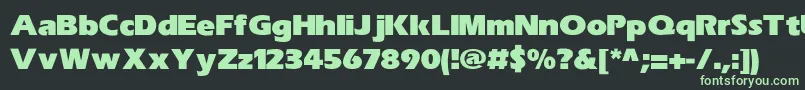 ErasUltrablkHeavy Font – Green Fonts on Black Background