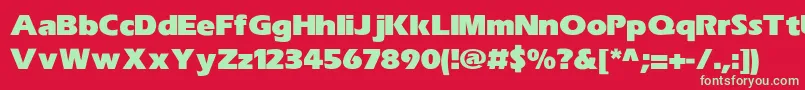 ErasUltrablkHeavy Font – Green Fonts on Red Background