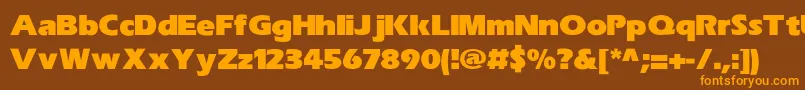 ErasUltrablkHeavy Font – Orange Fonts on Brown Background