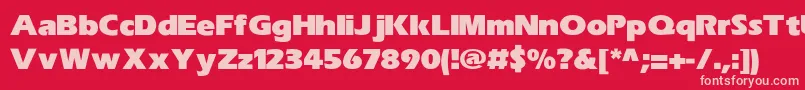 ErasUltrablkHeavy Font – Pink Fonts on Red Background