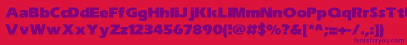 ErasUltrablkHeavy Font – Purple Fonts on Red Background